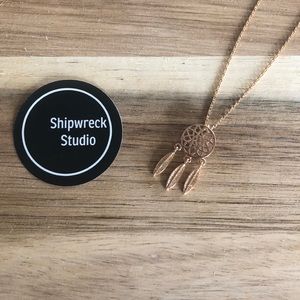 Gold Plated Dream Catcher Necklace NEW
